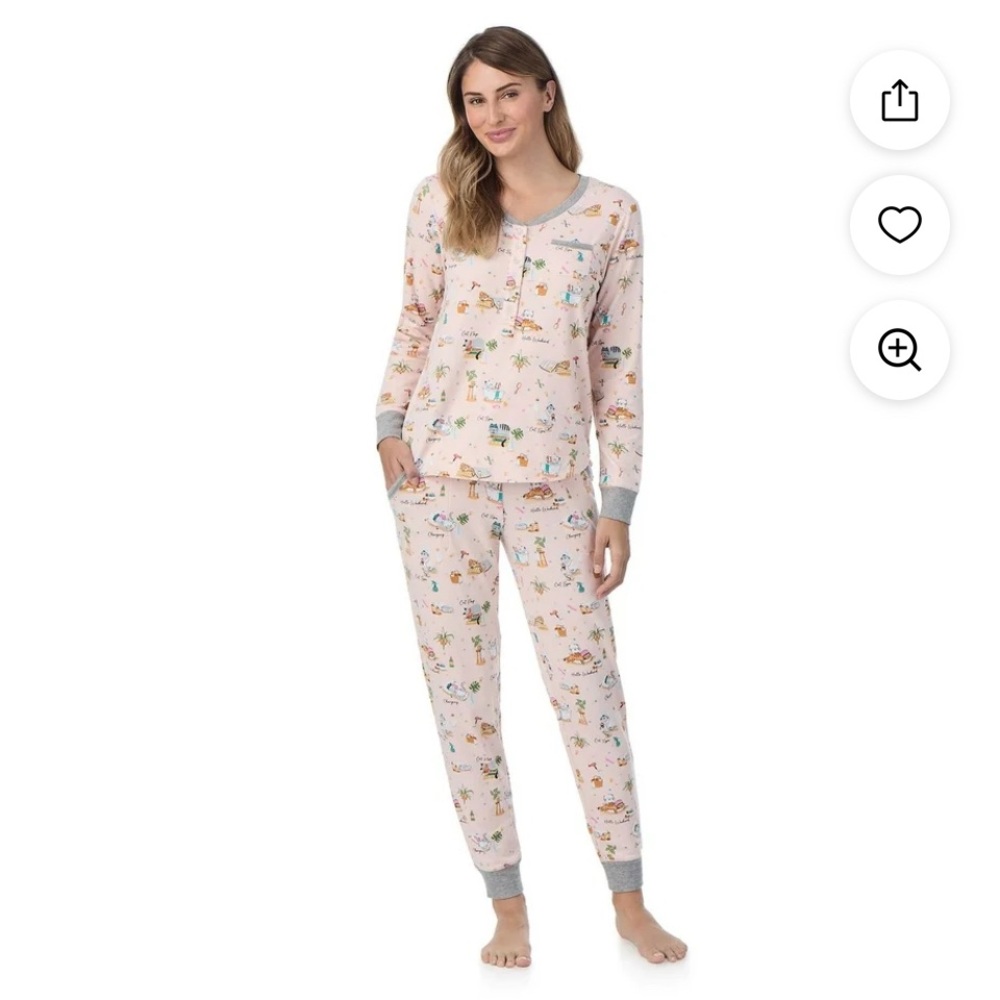 CuddlDuds Cat Pajama Set